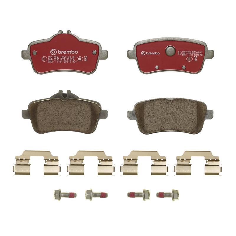 Jeu de 4 plaquettes de frein avant BREMBO P50100NX - Visuel 2