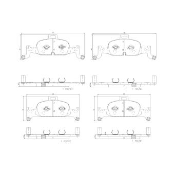 Jeu de 4 plaquettes de frein avant BREMBO OEM 8W0698151M