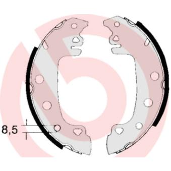 Jeu de mâchoires de frein BREMBO S 23 538