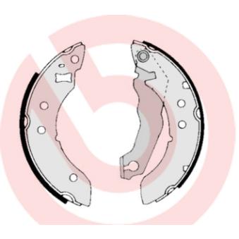 Jeu de mâchoires de frein BREMBO S 24 536 pour VOLKSWAGEN PASSAT 1.6 - 79cv