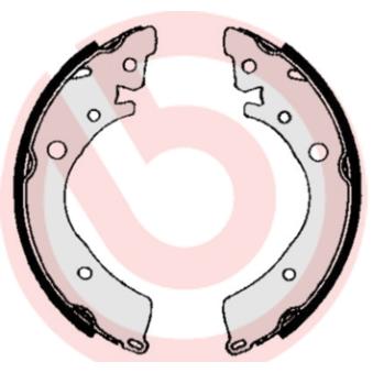 Jeu de mâchoires de frein BREMBO S 28 502 pour HONDA CIVIC 1.6 - 110cv