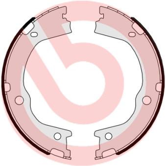 Jeu de mâchoires de frein, frein de stationnement BREMBO S 30 526