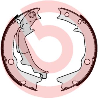 Jeu de mâchoires de frein, frein de stationnement BREMBO S 30 528