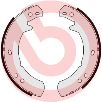 Jeu de mâchoires de frein, frein de stationnement BREMBO OEM ICW500010