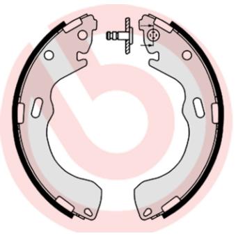 Jeu de mâchoires de frein BREMBO S 49 521