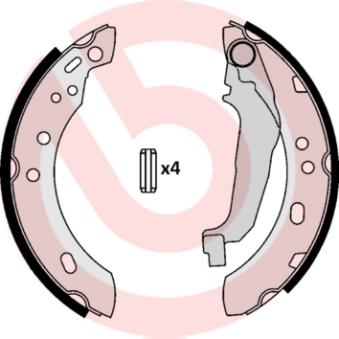 Jeu de mâchoires de frein BREMBO OEM D40606F625