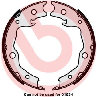 Jeu de mâchoires de frein, frein de stationnement BREMBO [S 56 545]