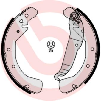 Jeu de mâchoires de frein BREMBO [S 59 517]