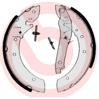 Jeu de mâchoires de frein BREMBO OEM 424101