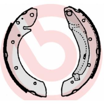 Jeu de mâchoires de frein BREMBO S 61 522 pour PEUGEOT 405 1.9 D - 64cv