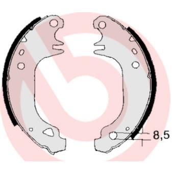 Jeu de mâchoires de frein BREMBO OEM 7701201679
