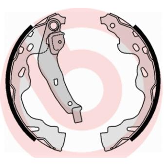 Jeu de mâchoires de frein BREMBO S 83 509 pour MITSUBISHI COLT 1.0 - 68cv