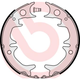 Jeu de mâchoires de frein, frein de stationnement BREMBO [S 83 543]