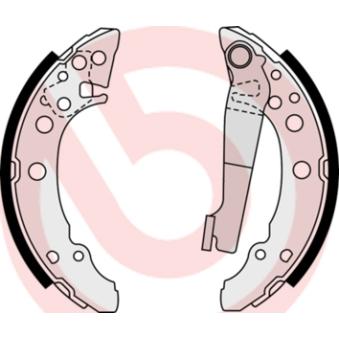 Jeu de mâchoires de frein BREMBO S 85 535 pour FORD PUMA 1.6 FSI - 110cv