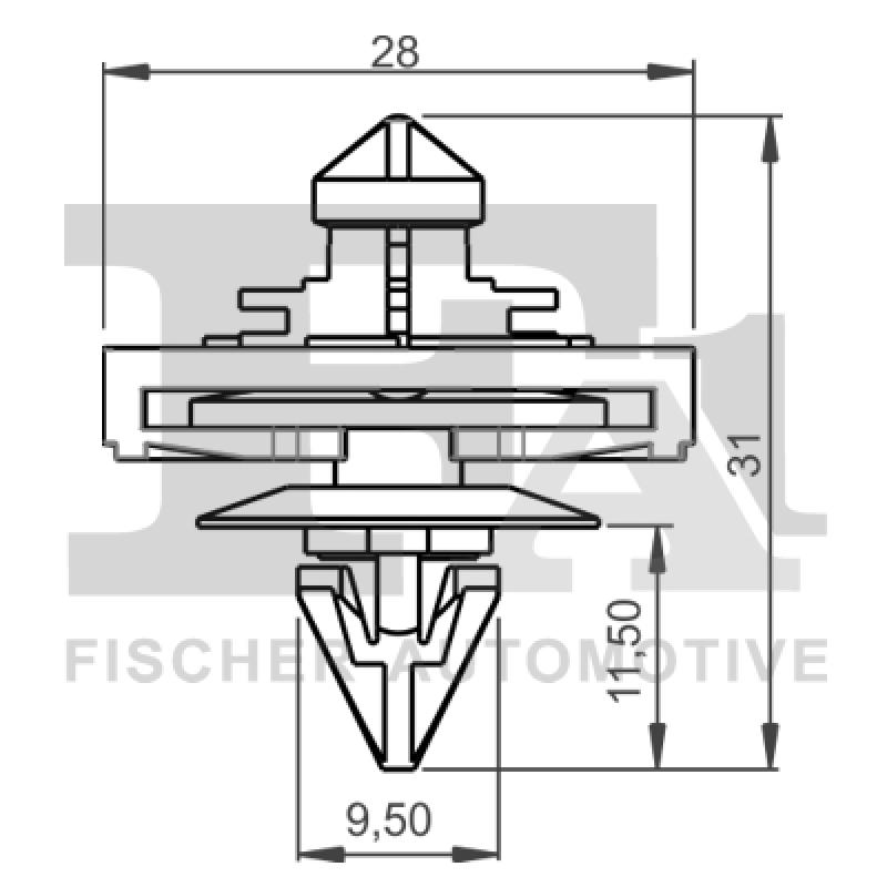 Clip, enjoliveur FA1 11-40017.10 - Visuel 1