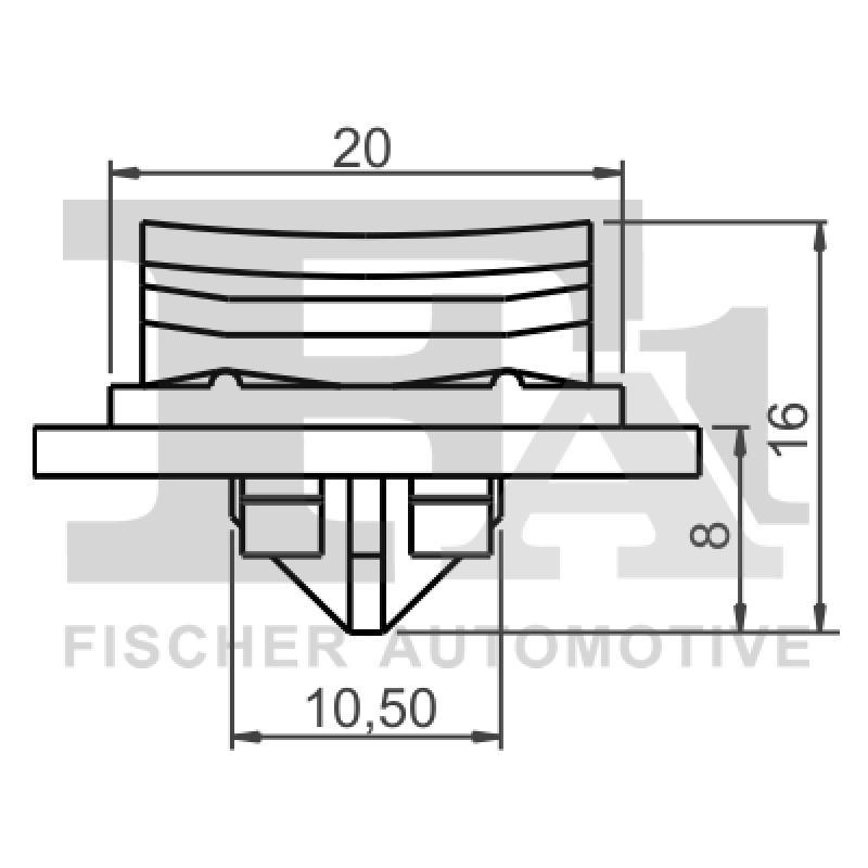 Clip de fixation, montage de vitres FA1 13-40017.10 - Visuel 1