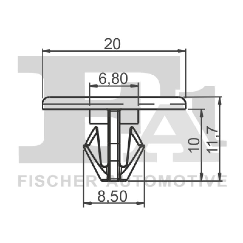 Clip, enjoliveur FA1 21-10011.10 - Visuel 1