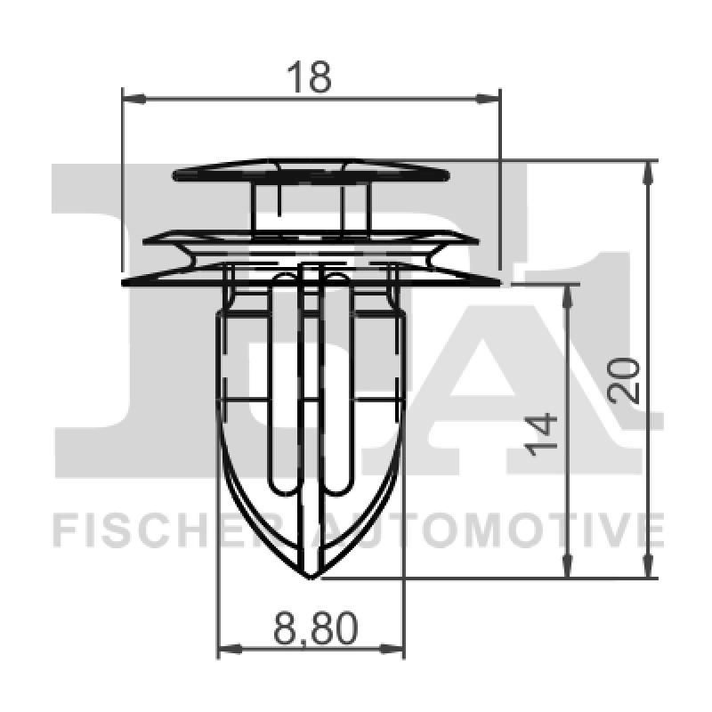 Clip, enjoliveur FA1 21-40035.10 - Visuel 1