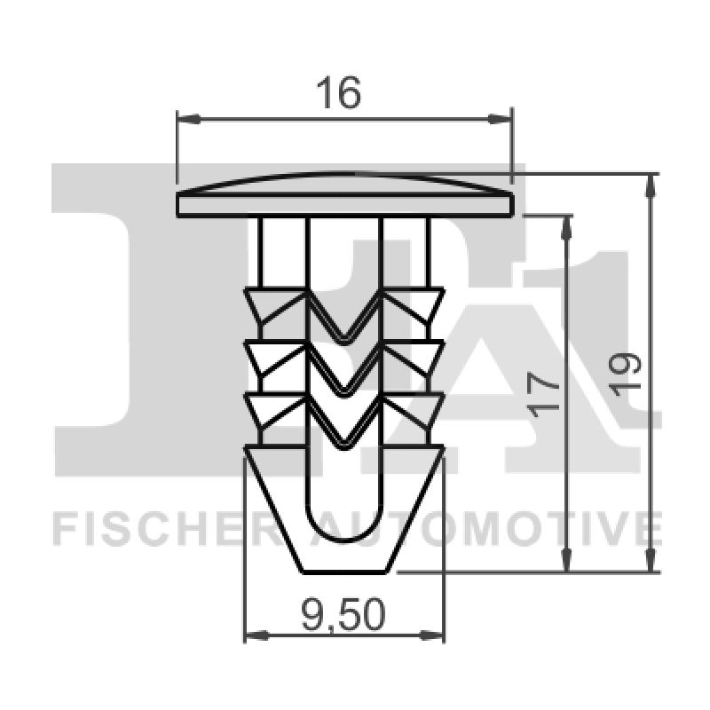Clip, enjoliveur FA1 33-10003.10 - Visuel 1