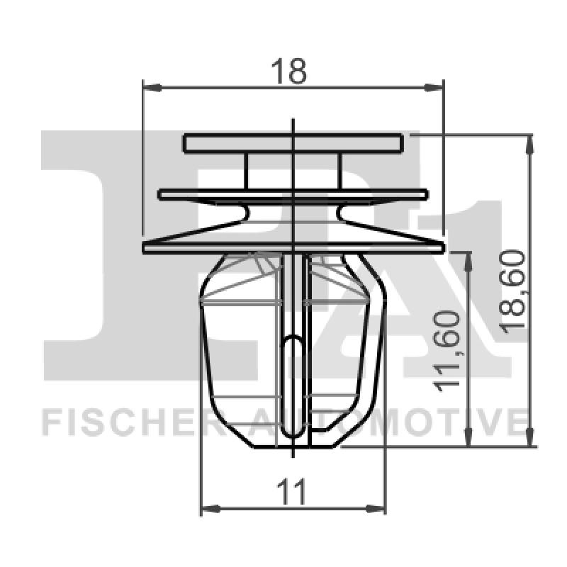 Clip, enjoliveur FA1 73-40004.10 - Visuel 1