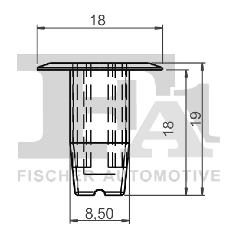 Clip, enjoliveur FA1 75-60001.10 - Visuel 1