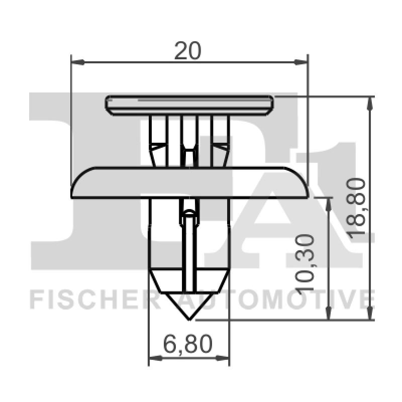 Clip, enjoliveur FA1 77-30010.25 - Visuel 1