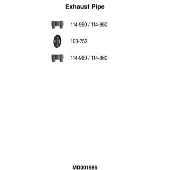 Tuyau d'échappement FA1 [MD001986]