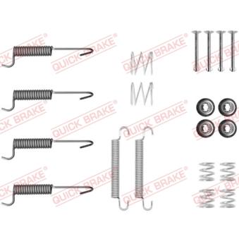 Kit d'accessoires, mâchoires de frein de stationnement QUICK BRAKE 105-0047 pour MAZDA CX-5 2.2 D - 150cv
