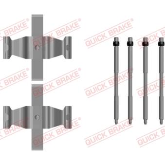 Kit d'accessoires, plaquette de frein à disque QUICK BRAKE 109-0107 pour BMW i4 eDrive40 - 340cv