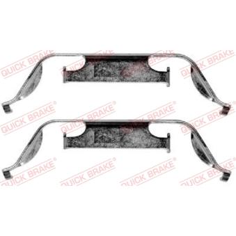 Kit d'accessoires, plaquette de frein à disque QUICK BRAKE 109-1222 pour BMW X5 3.0d - 218cv