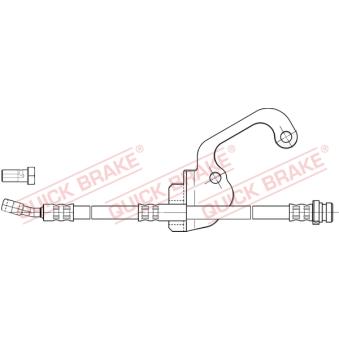 Flexible de frein QUICK BRAKE 50.838X pour HYUNDAI TERRACAN 2.5 TD - 101cv