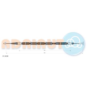Tirette à câble, frein de stationnement ADRIAUTO 01.0238