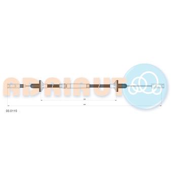 Tirette à câble, commande d'embrayage ADRIAUTO 03.0115 Tirette à câble, commande d'embrayage ADRIAUTO 03.0115