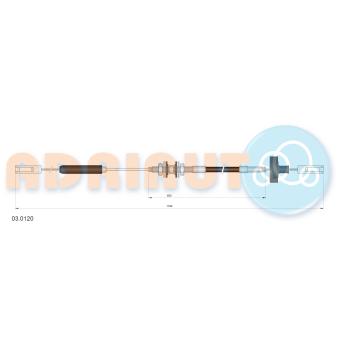 Tirette à câble, commande d'embrayage ADRIAUTO OEM 443721335B