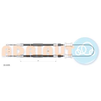 Tirette à câble, frein de stationnement ADRIAUTO 03.0205 pour VOLVO V60 1.6 GLE - 110cv