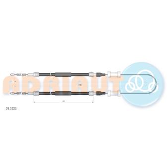 Tirette à câble, frein de stationnement ADRIAUTO 03.0222 pour VOLVO V60 1.6 GLE - 110cv