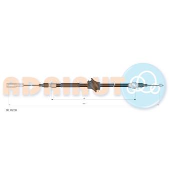 Tirette à câble, frein de stationnement arrière gauche ADRIAUTO 03.0226 pour FIAT DUNA 1.6 TD - 80cv