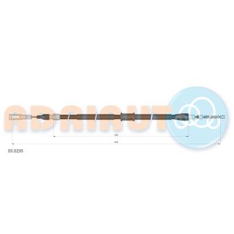 Tirette à câble, frein de stationnement ADRIAUTO 03.0235 pour SEAT LEON 1.6 E - 101cv