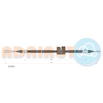 Tirette à câble, frein de stationnement arrière droit ADRIAUTO 03.0241 pour CITROEN BX 2.8 E quattro - 174cv