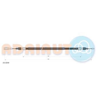 Tirette à câble, frein de stationnement arrière gauche ADRIAUTO 03.0249 pour BMW Série 3 2.5 TDI - 180cv