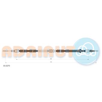 Tirette à câble, frein de stationnement ADRIAUTO [03.0270]