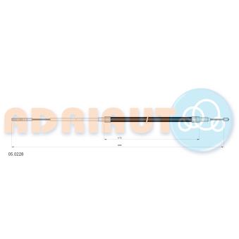 Tirette à câble, frein de stationnement arrière gauche ADRIAUTO 05.0228 pour RENAULT MASTER 520 i - 150cv