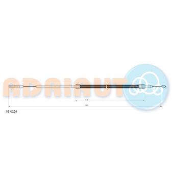 Tirette à câble, frein de stationnement arrière droit ADRIAUTO 05.0229 pour RENAULT MASTER 520 i - 150cv