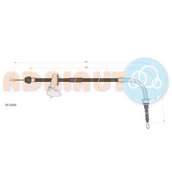 Tirette à câble, frein de stationnement arrière droit ADRIAUTO 05.0240 pour KIA PRO CEED Cooper - 116cv