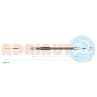 Tirette à câble, frein de stationnement ADRIAUTO 05.0245