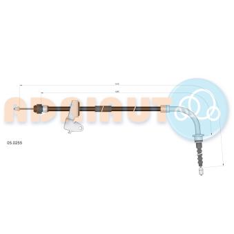 Tirette à câble, frein de stationnement arrière droit ADRIAUTO 05.0255 pour MINI MINI Cooper SD - 143cv