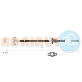 Tirette à câble, commande d'embrayage ADRIAUTO OEM 25187108