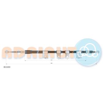 Tirette à câble, frein de stationnement arrière gauche ADRIAUTO OEM 96230545