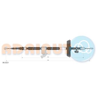 Tirette à câble, frein de stationnement arrière droit ADRIAUTO 06.0221 pour MINI MINI 2.0 D - 131cv
