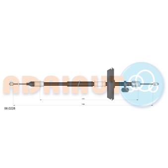 Tirette à câble, frein de stationnement ADRIAUTO 06.0228